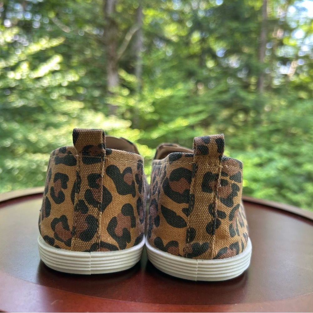 Canvas Leopard Print Espadrille Flats | Women’s 7 | Memory Foam Slip Ons - Picture 5 of 9